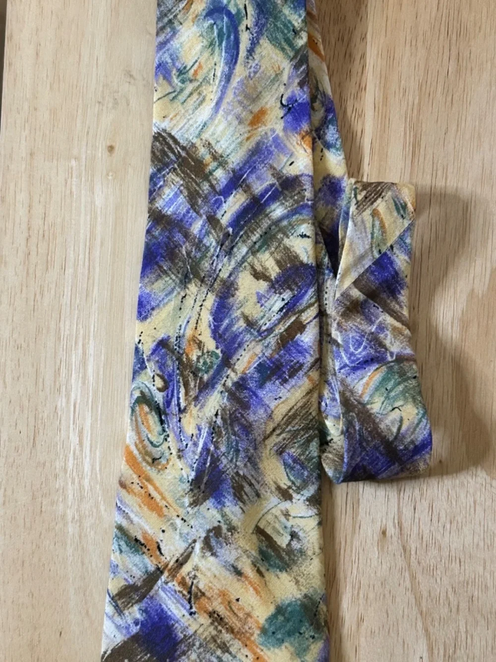 ‼️RARE‼️ Havana Fashion Abstract Pattern Multicolor Tie Viscose MADE in IRELAND!